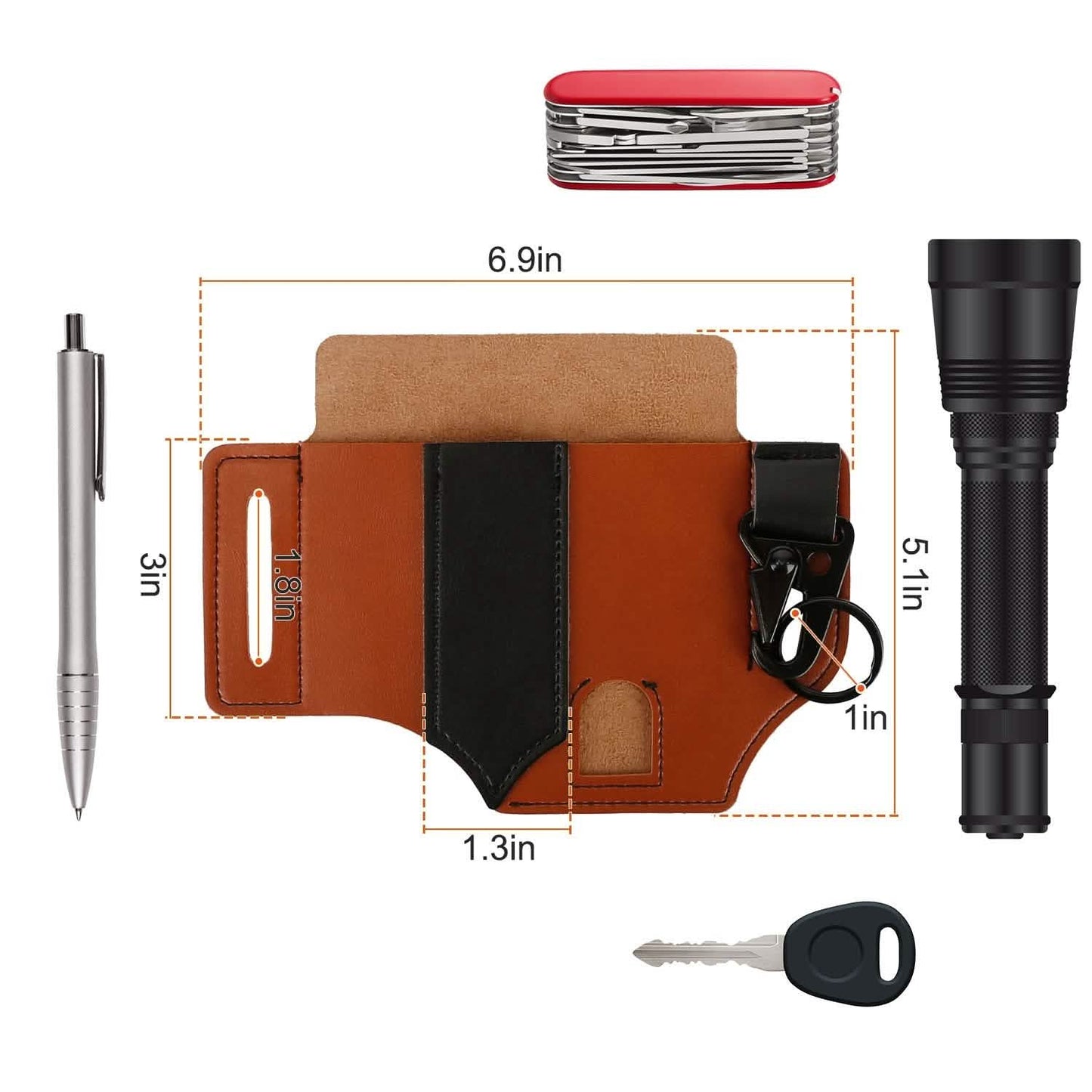 Multi-tool Sheath for Belt Leather EDC Pocket Organizer DailySale