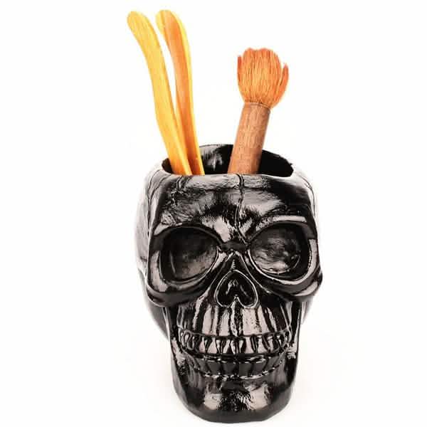 Multifunction Creative Skull Storage Stationery Holder DailySale