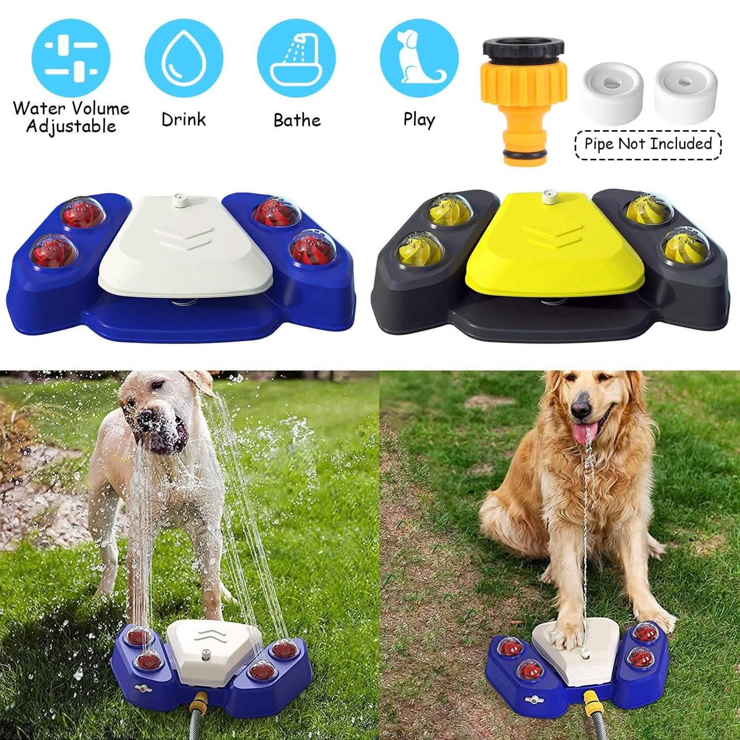 Multifunctional Automatic Pet Water Dispenser Outdoor Step-on Activated Sprinkler DailySale