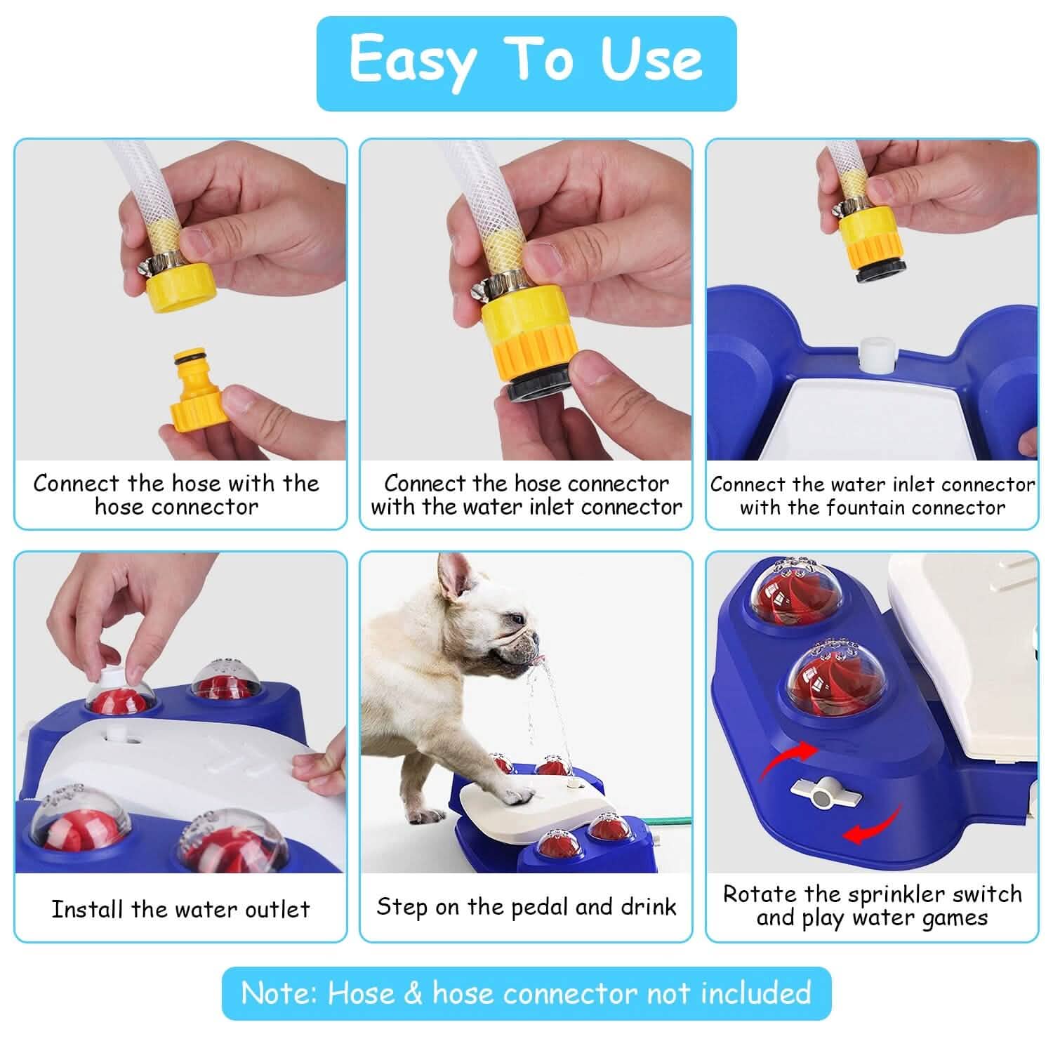 Multifunctional Automatic Pet Water Dispenser Outdoor Step-on Activated Sprinkler DailySale