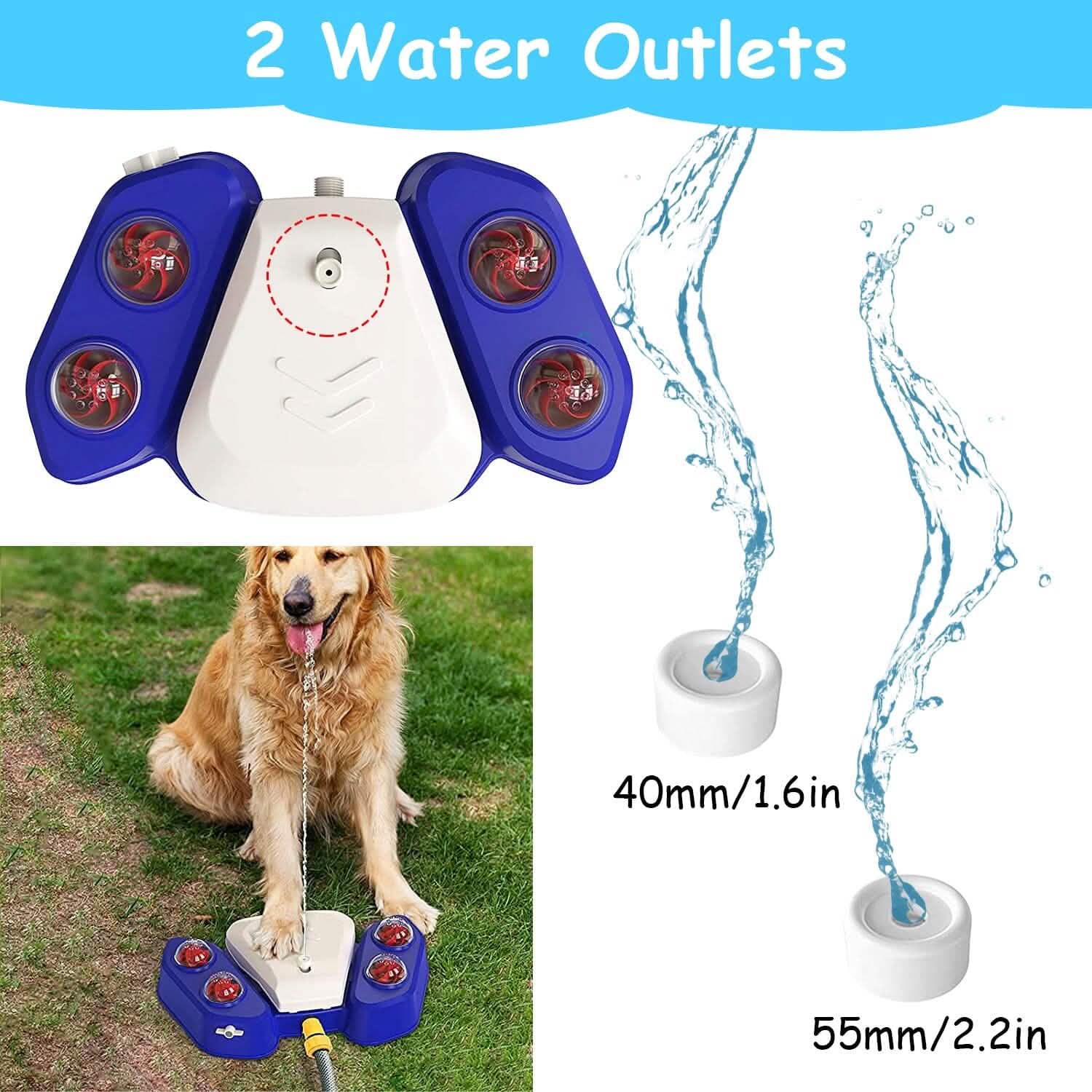 Multifunctional Automatic Pet Water Dispenser Outdoor Step-on Activated Sprinkler DailySale