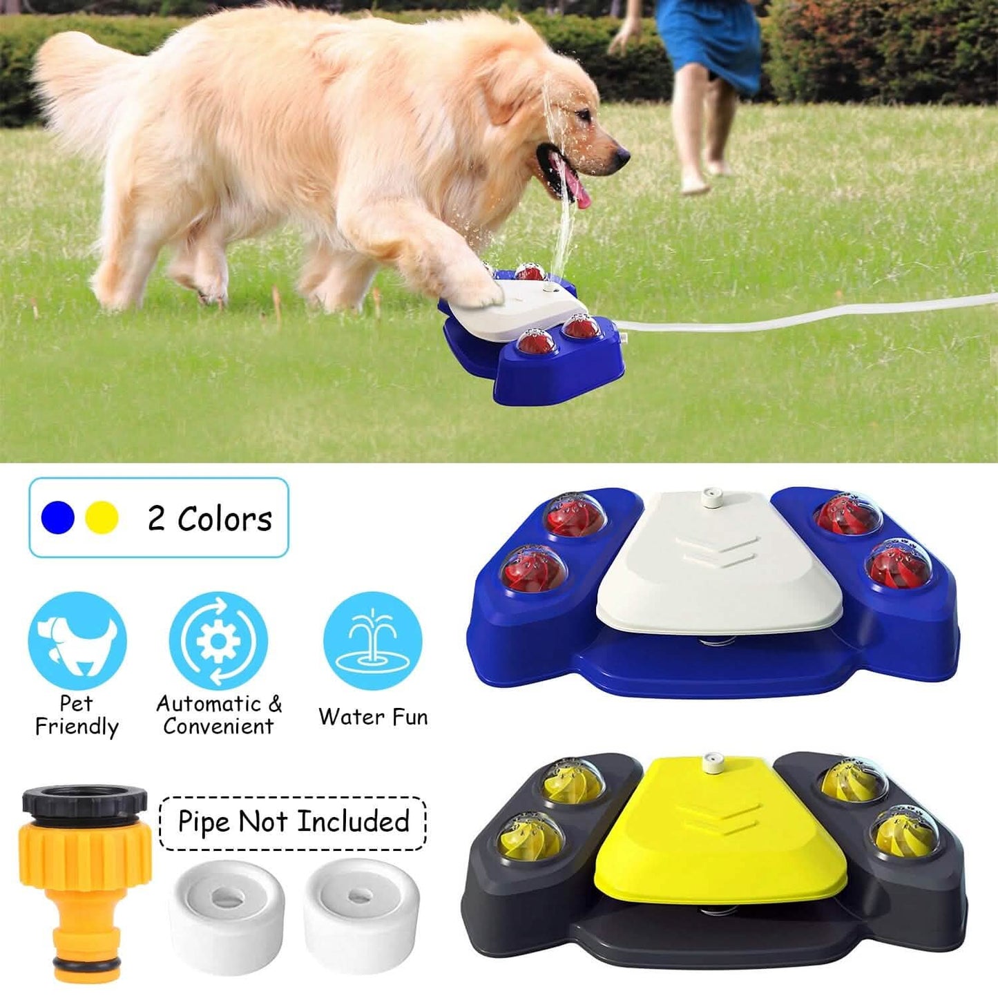 Multifunctional Automatic Pet Water Dispenser Outdoor Step-on Activated Sprinkler DailySale