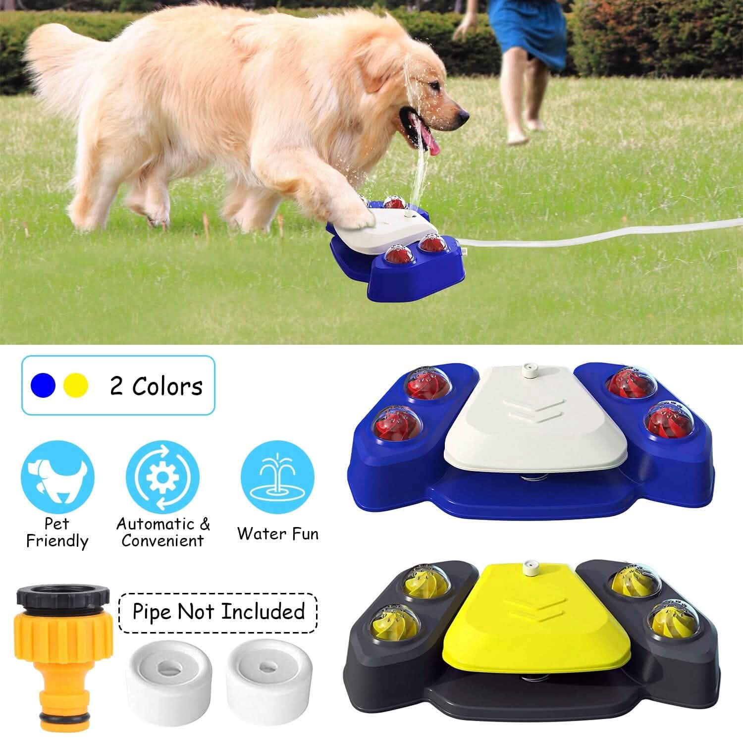 Multifunctional Automatic Pet Water Dispenser Outdoor Step-on Activated Sprinkler DailySale