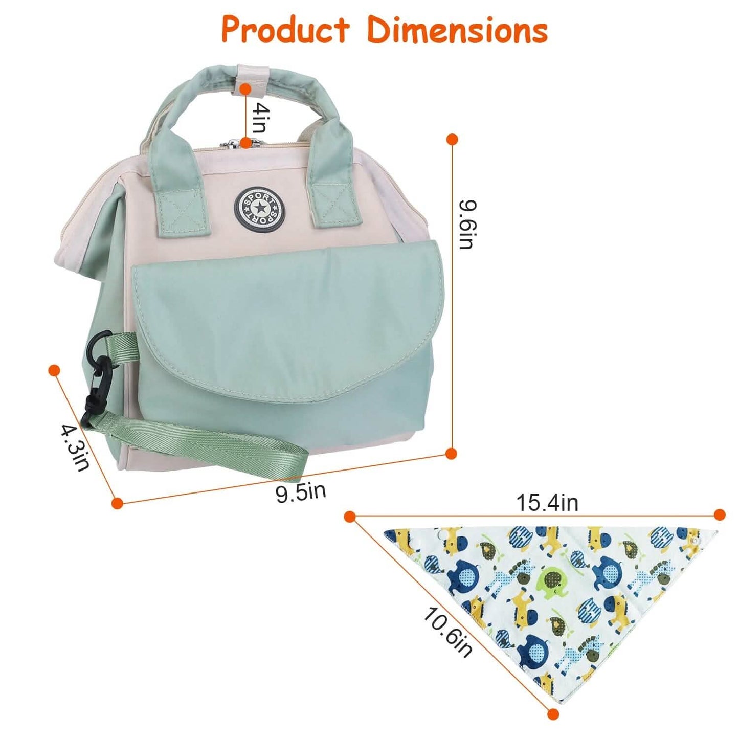 Multifunctional Diaper Changing Bag with 2 Insulated Pockets Commute Bag DailySale