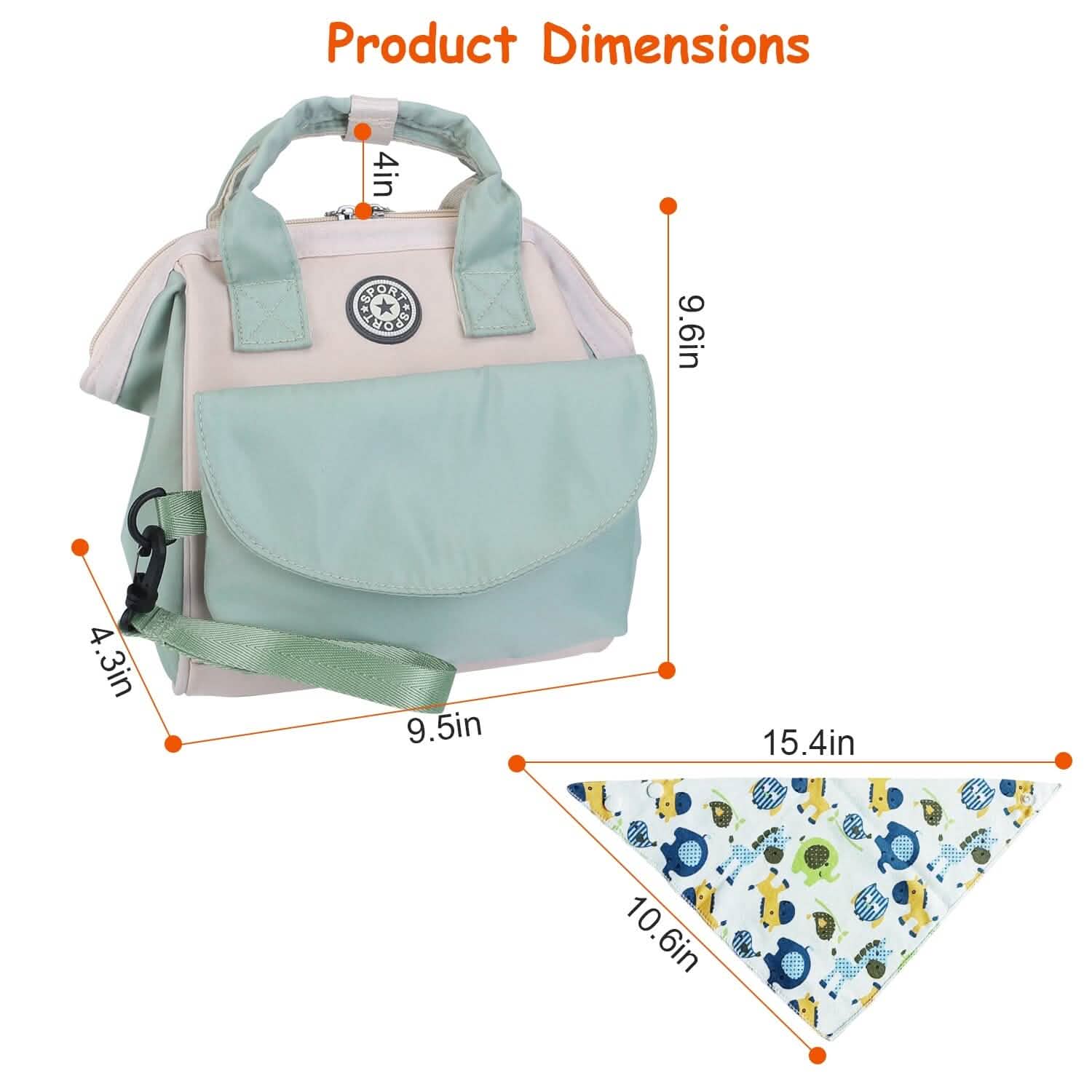 Multifunctional Diaper Changing Bag with 2 Insulated Pockets Commute Bag DailySale