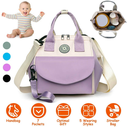 Multifunctional Diaper Changing Bag with 2 Insulated Pockets Commute Bag DailySale