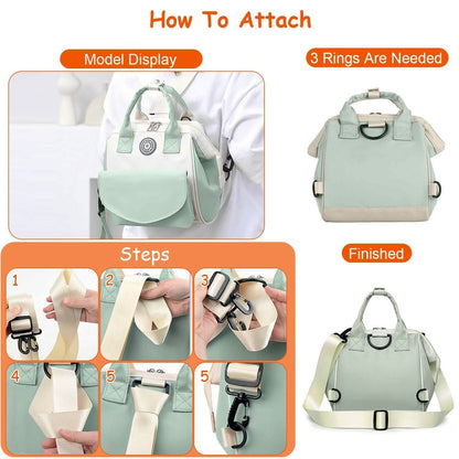 Multifunctional Diaper Changing Bag with 2 Insulated Pockets Commute Bag DailySale