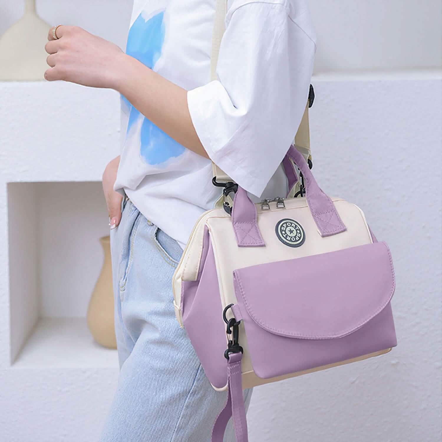 Multifunctional Diaper Changing Bag with 2 Insulated Pockets Commute Bag DailySale