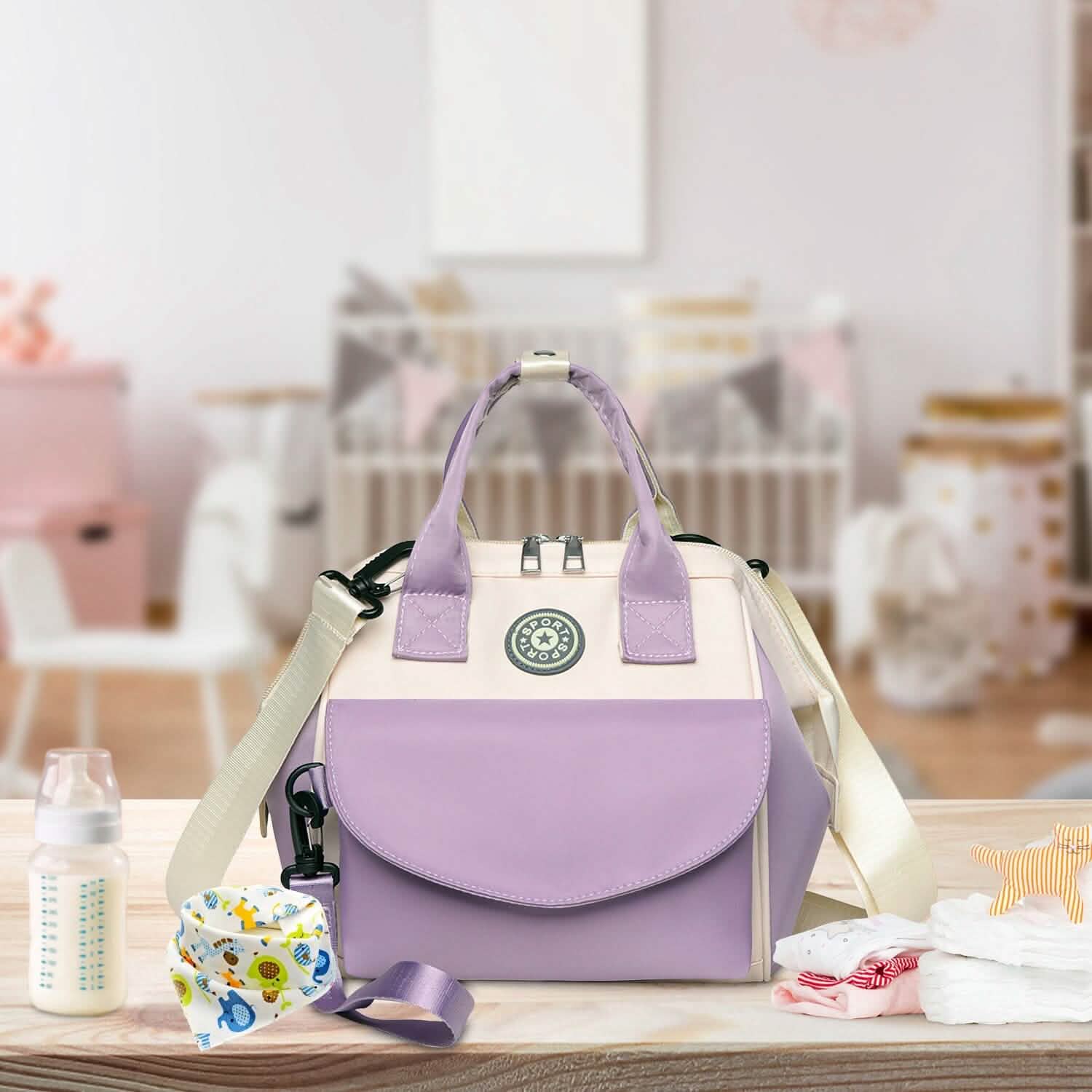 Multifunctional Diaper Changing Bag with 2 Insulated Pockets Commute Bag DailySale