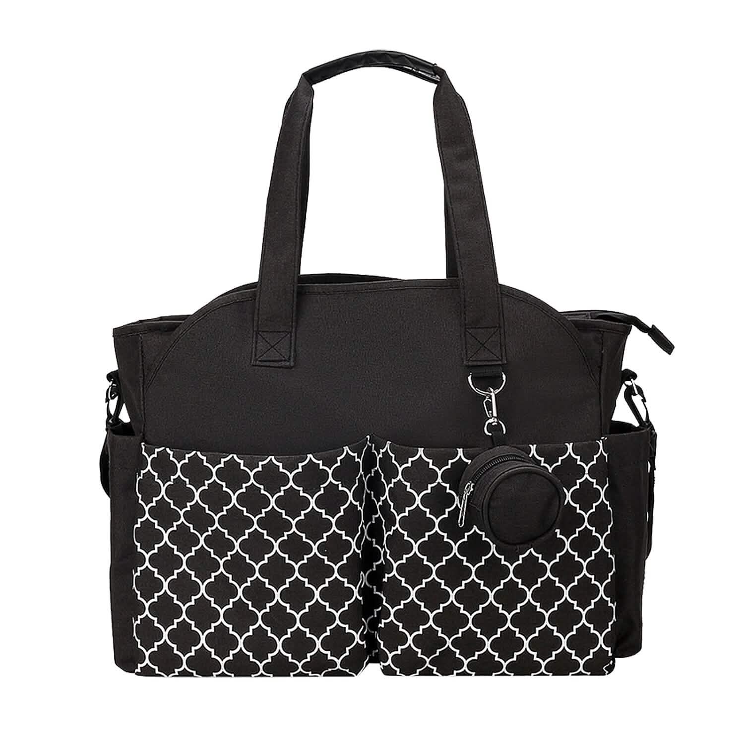 Multifunctional Diaper Changing Tote Bag with Adjustable Messenger Strap DailySale