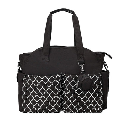 Multifunctional Diaper Changing Tote Bag with Adjustable Messenger Strap DailySale