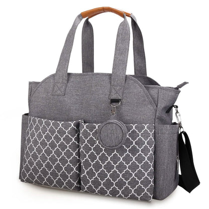 Multifunctional Diaper Changing Tote Bag with Adjustable Messenger Strap DailySale