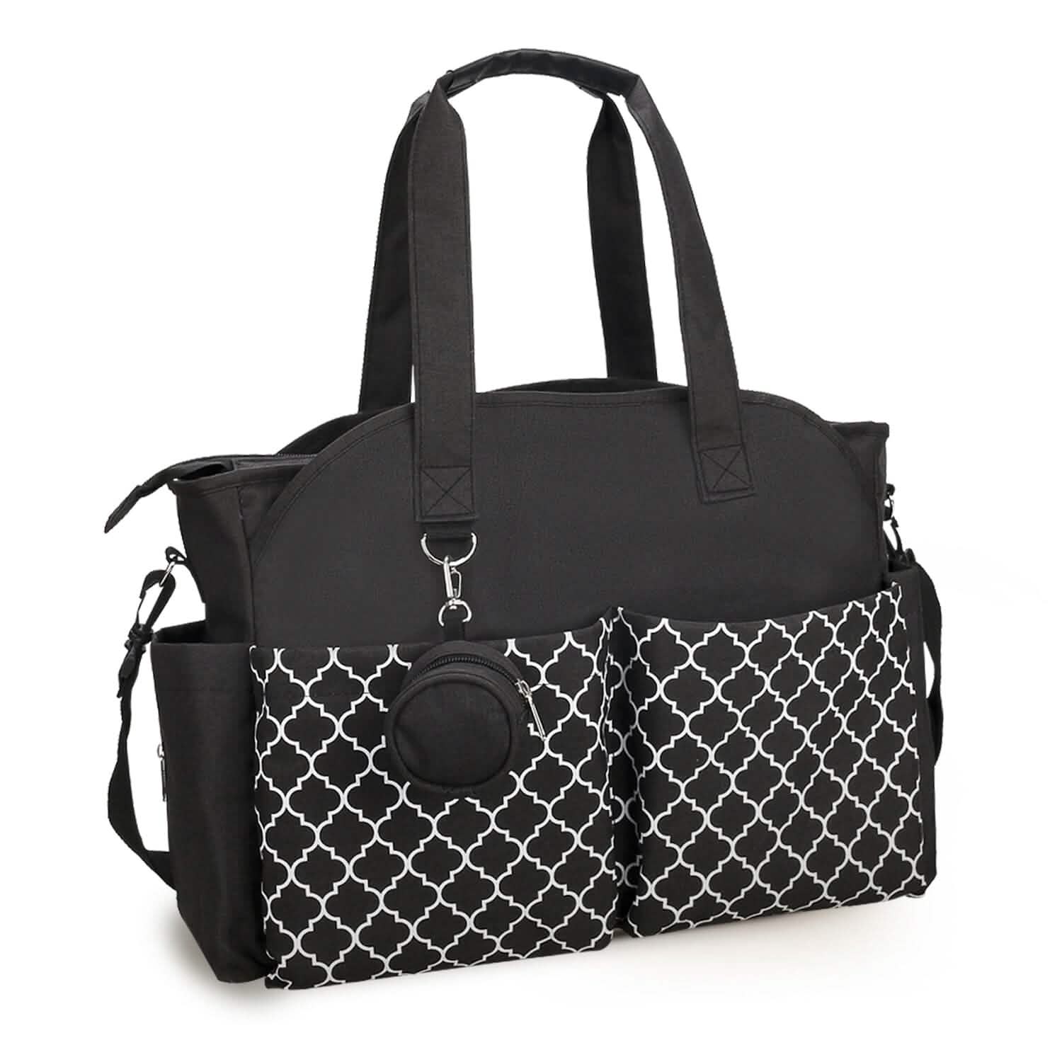 Multifunctional Diaper Changing Tote Bag with Adjustable Messenger Strap DailySale