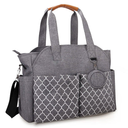 Multifunctional Diaper Changing Tote Bag with Adjustable Messenger Strap DailySale