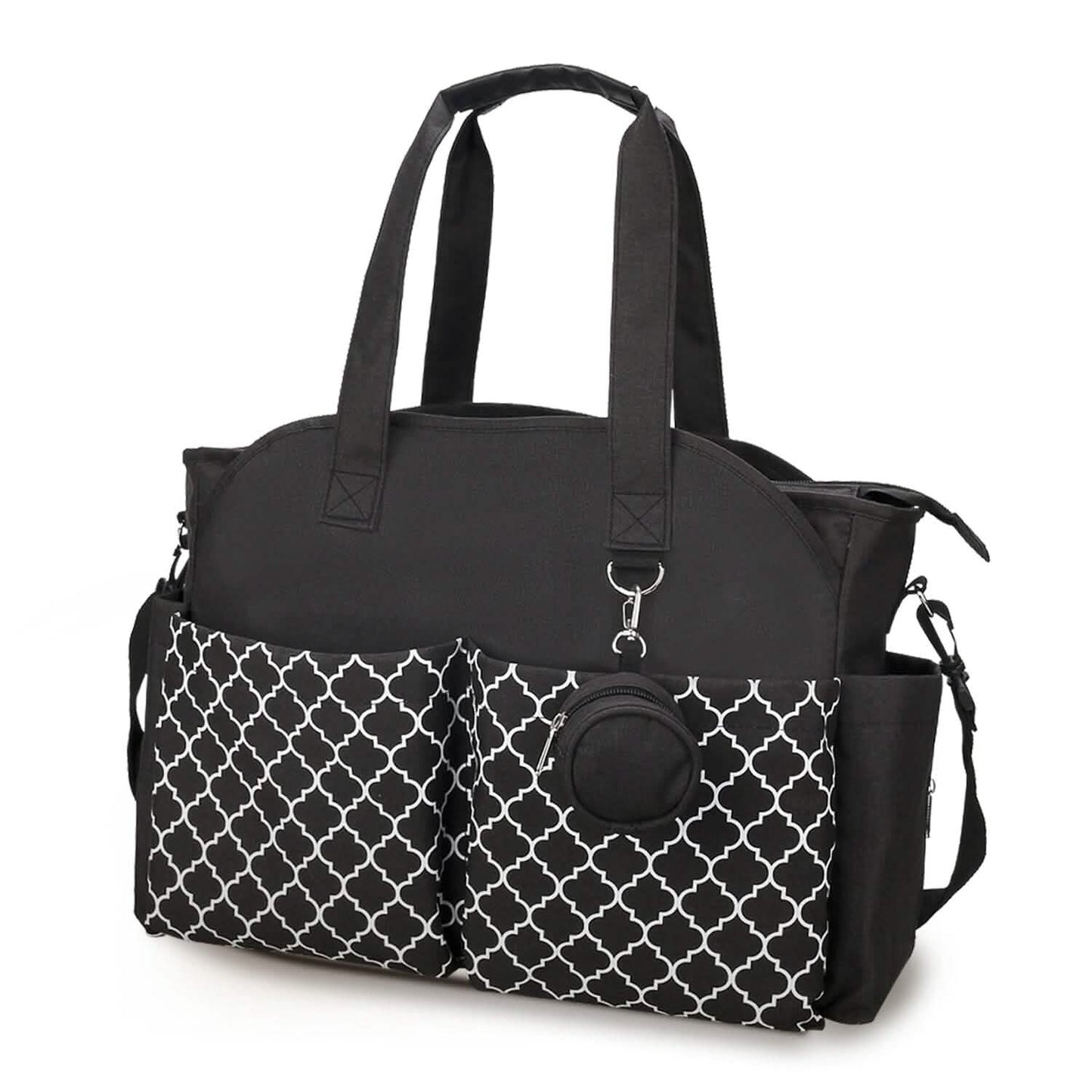 Multifunctional Diaper Changing Tote Bag with Adjustable Messenger Strap DailySale