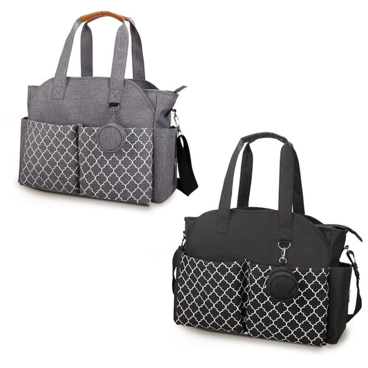 Multifunctional Diaper Changing Tote Bag with Adjustable Messenger Strap DailySale