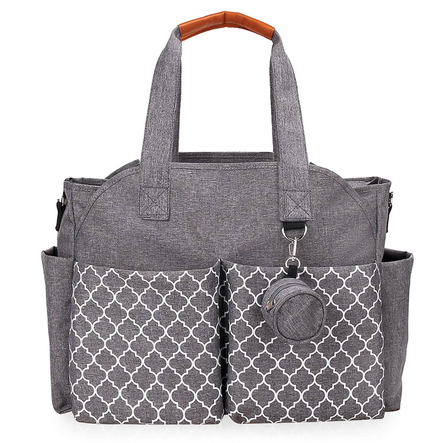 Multifunctional Diaper Changing Tote Bag with Adjustable Messenger Strap DailySale