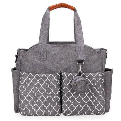 Multifunctional Diaper Changing Tote Bag with Adjustable Messenger Strap DailySale