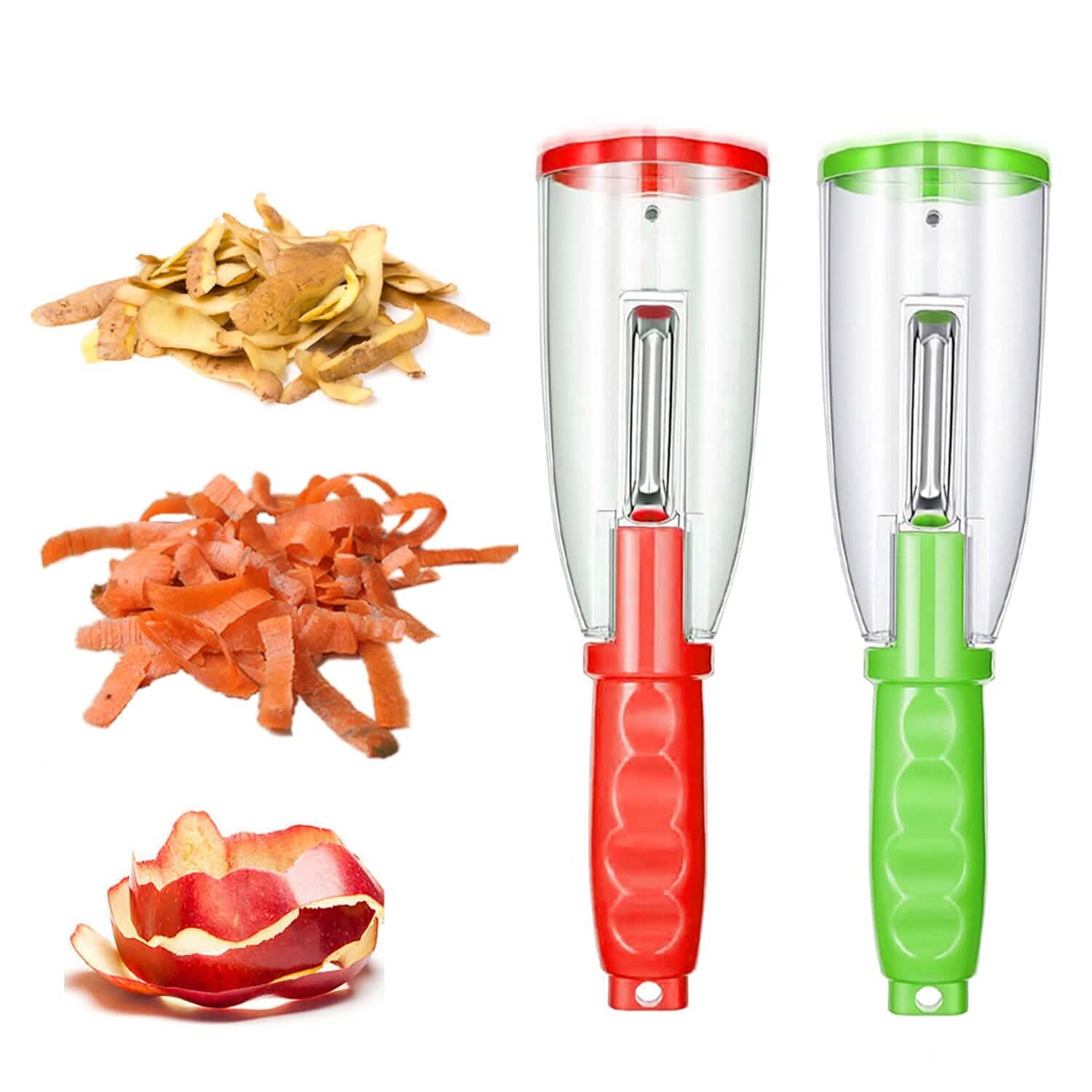 Multifunctional Fruit Vegetable Peeler With Storage Box Tube DailySale