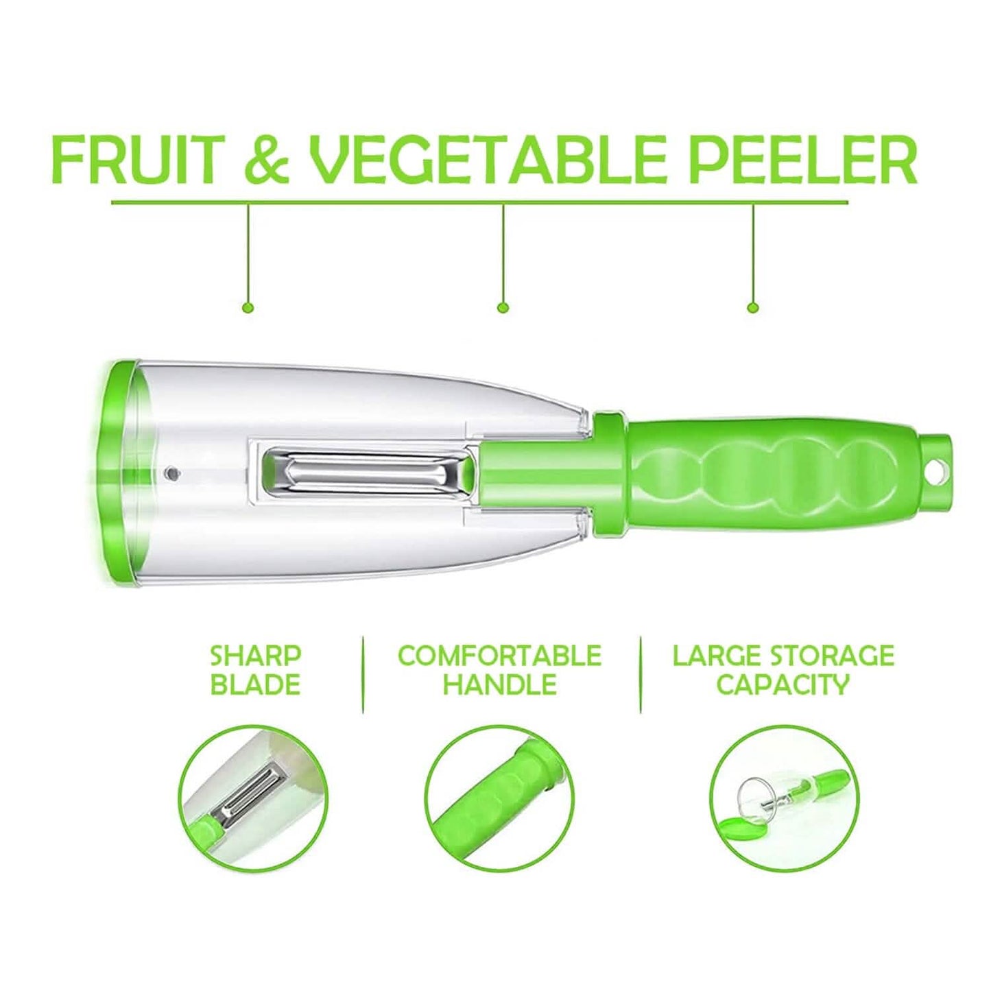 Multifunctional Fruit Vegetable Peeler With Storage Box Tube DailySale