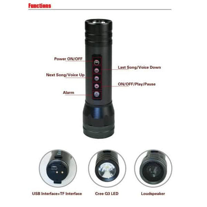 Multifunctional MP3 Music Torch DailySale