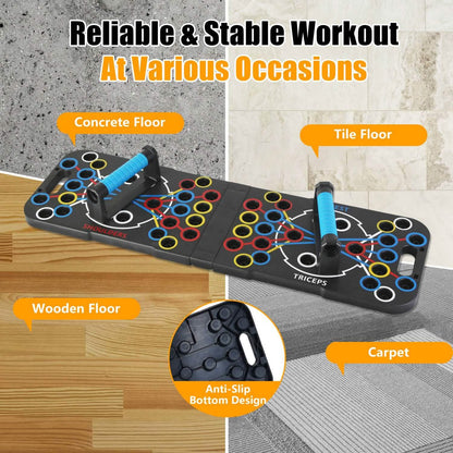 Multifunctional Push Up Board Home Strength Training Equipment with 15 Fitness Accessories DailySale