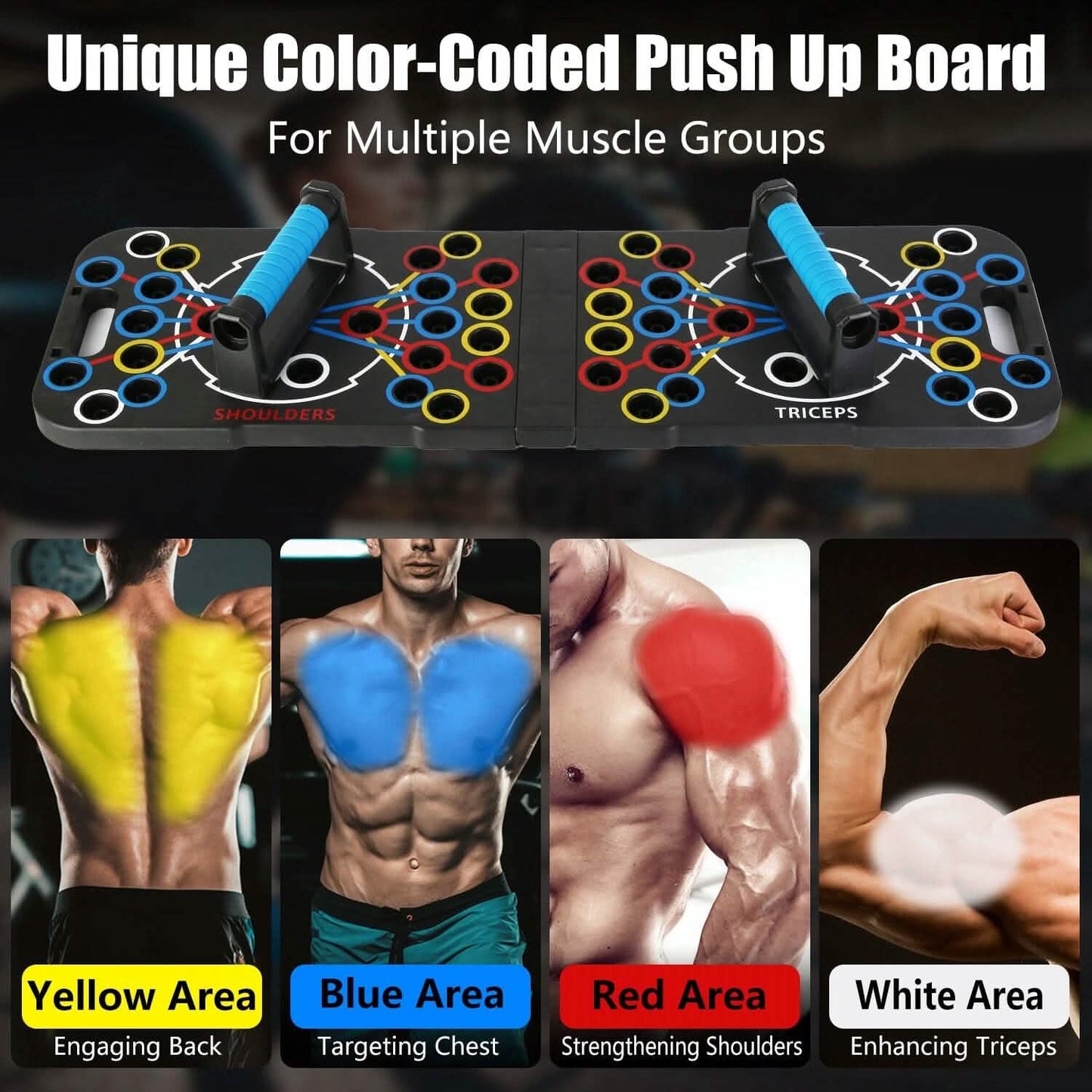 Multifunctional Push Up Board Home Strength Training Equipment with 15 Fitness Accessories DailySale