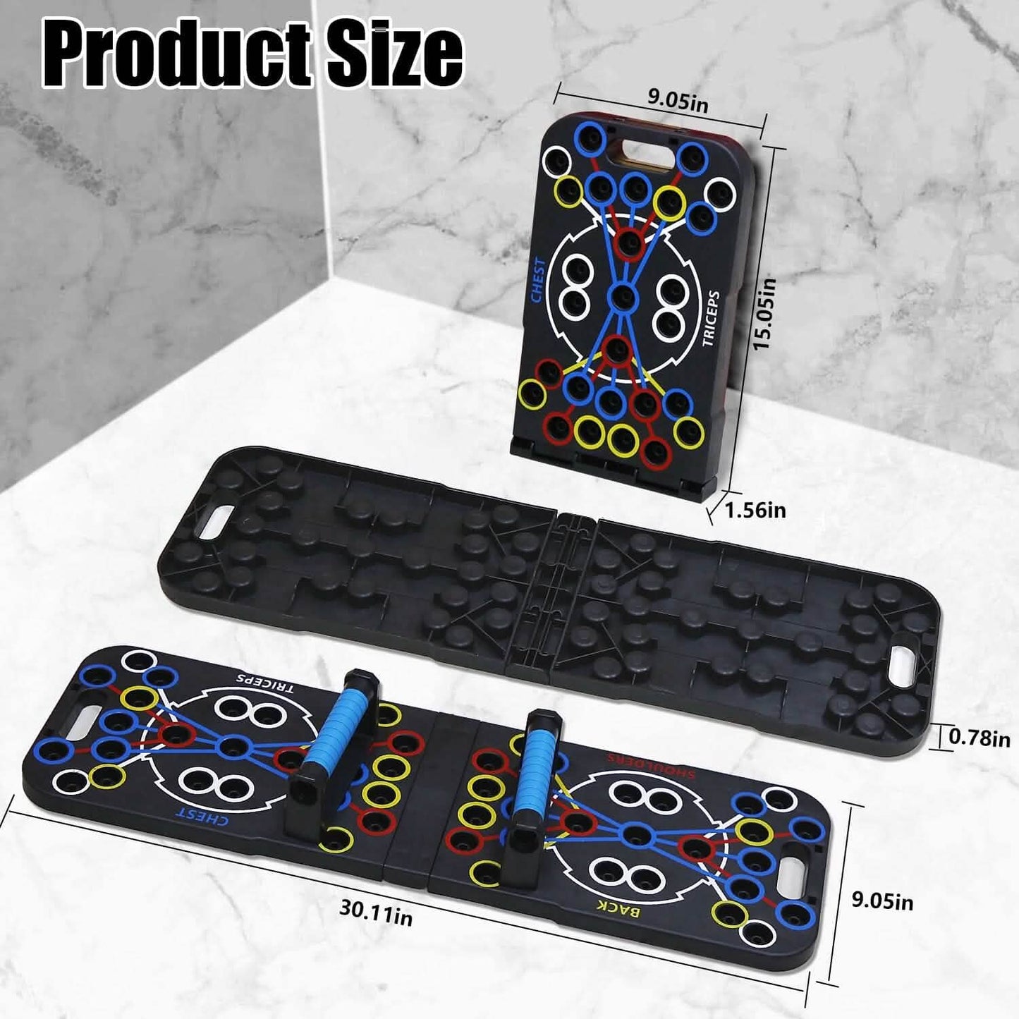 Multifunctional Push Up Board Home Strength Training Equipment with 15 Fitness Accessories DailySale