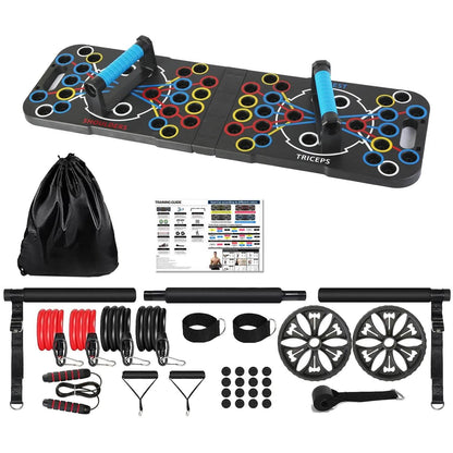 Multifunctional Push Up Board Home Strength Training Equipment with 15 Fitness Accessories DailySale