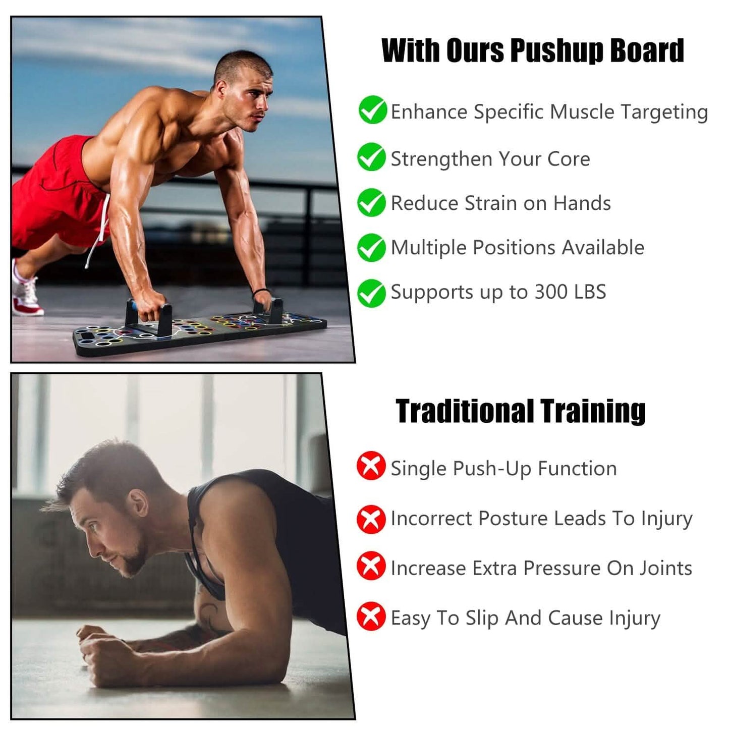 Multifunctional Push Up Board Home Strength Training Equipment with 15 Fitness Accessories DailySale