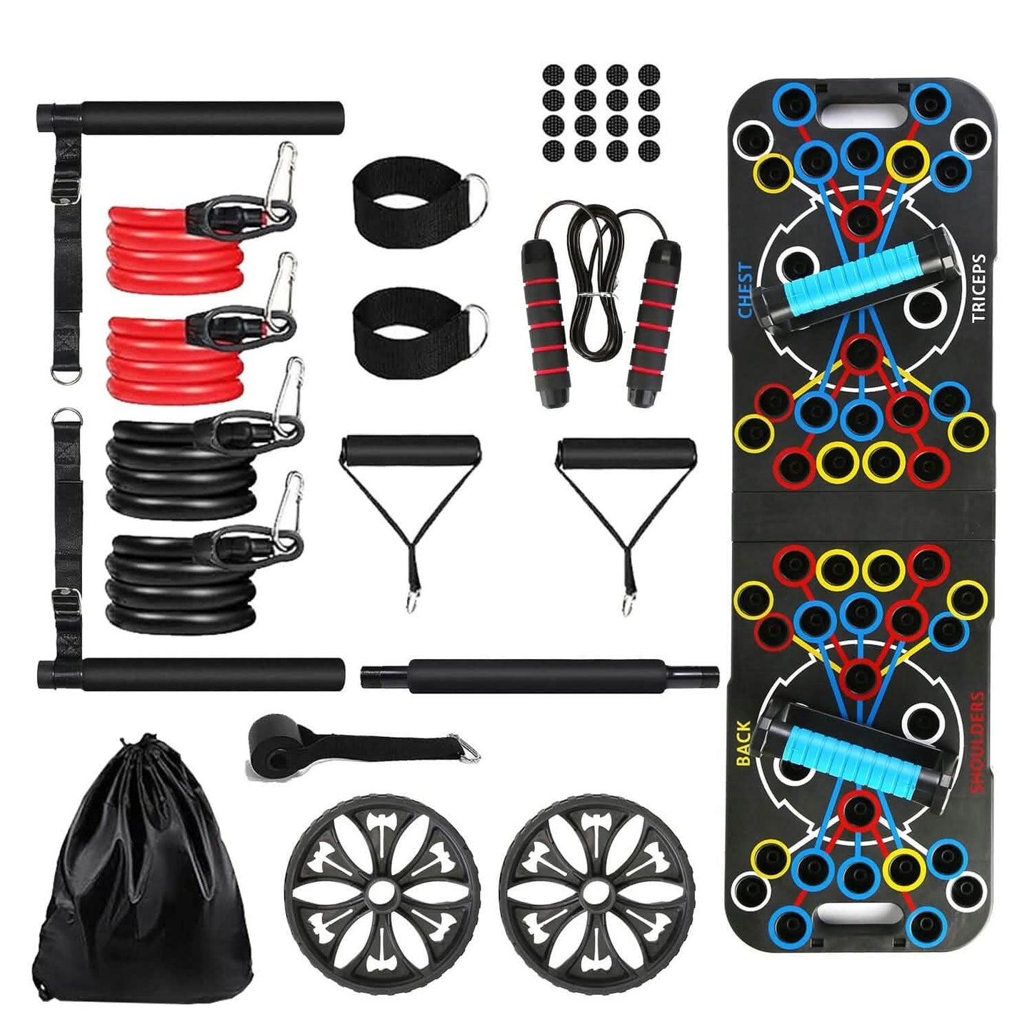 Multifunctional Push Up Board Home Strength Training Equipment with 15 Fitness Accessories DailySale