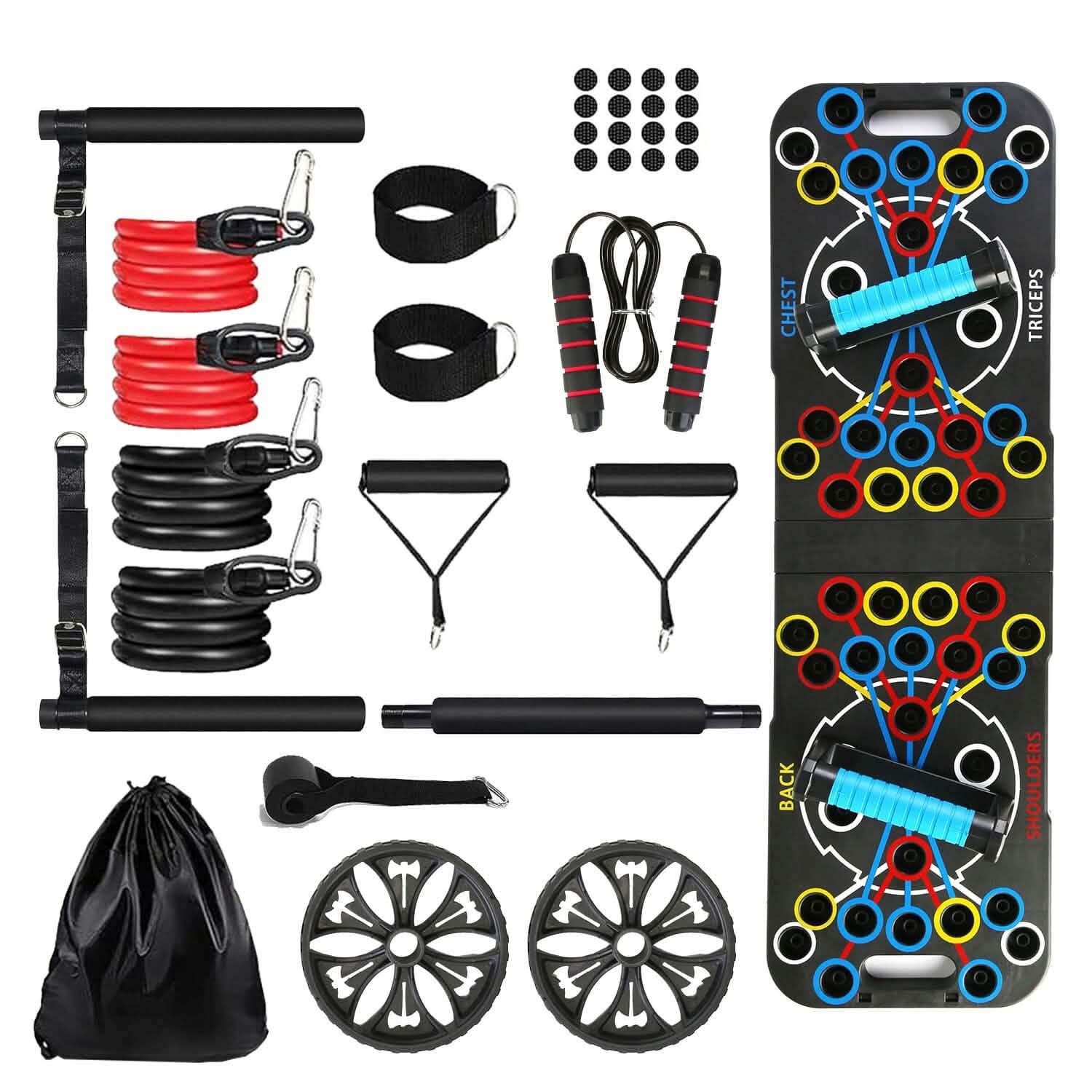 Multifunctional Push Up Board Home Strength Training Equipment with 15 Fitness Accessories DailySale