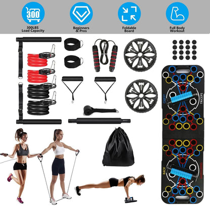 Multifunctional Push Up Board Home Strength Training Equipment with 15 Fitness Accessories DailySale