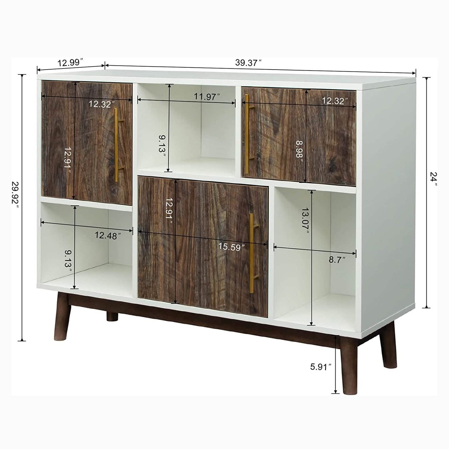 Multifunctional Storage Cabinet Modern Buffet or Kitchen Sideboard DailySale