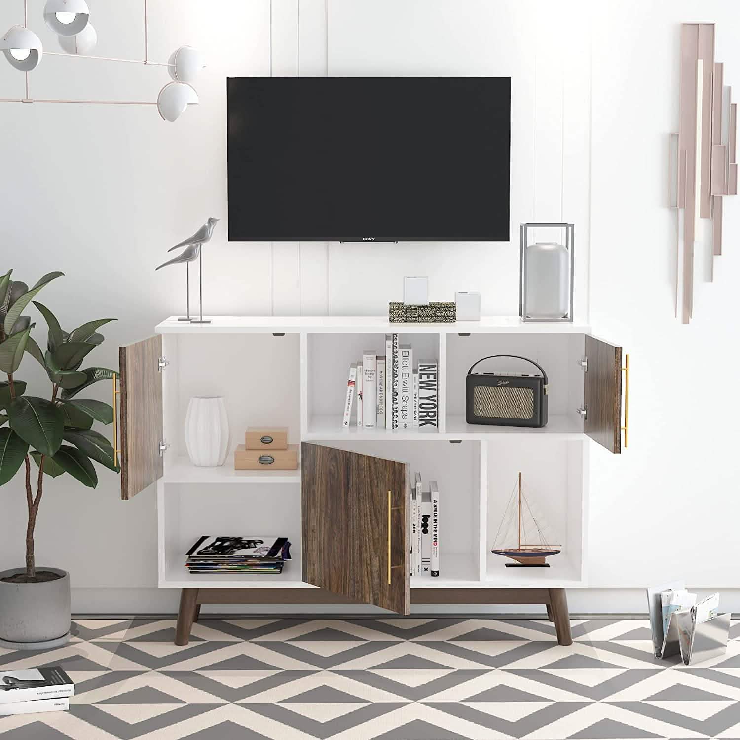Multifunctional Storage Cabinet Modern Buffet or Kitchen Sideboard DailySale