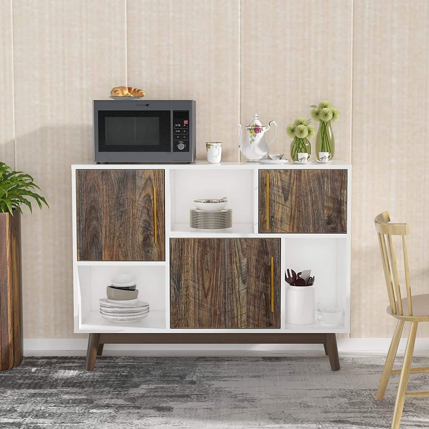 Multifunctional Storage Cabinet Modern Buffet or Kitchen Sideboard DailySale