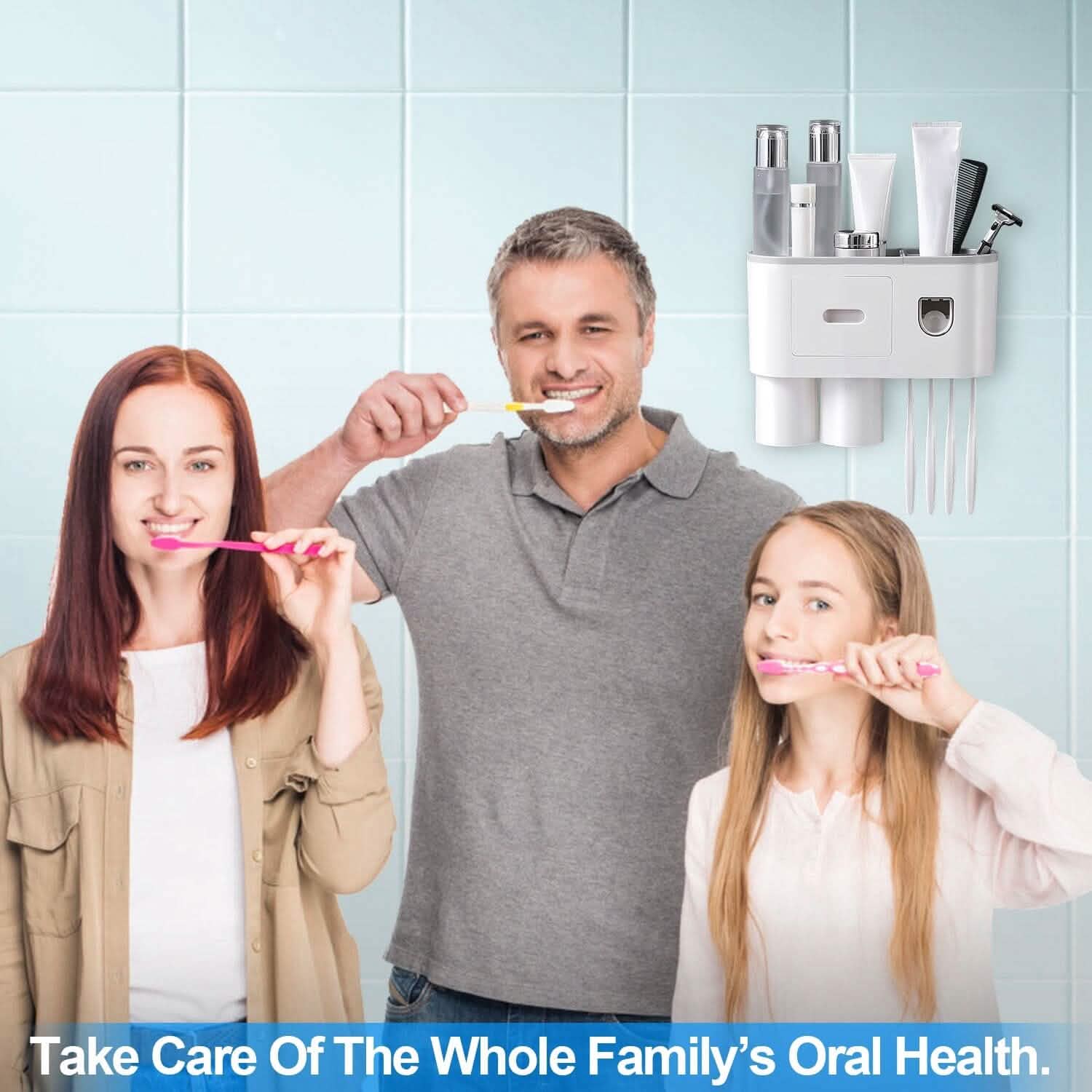 Multifunctional Wall Mount Toothbrush Holder Rack Organizer DailySale