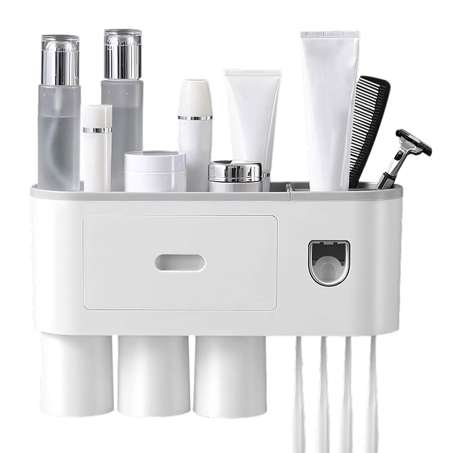 Multifunctional Wall Mount Toothbrush Holder Rack Organizer DailySale