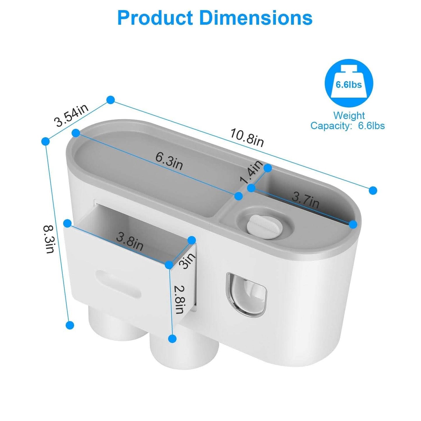 Multifunctional Wall Mount Toothbrush Holder Rack Organizer DailySale