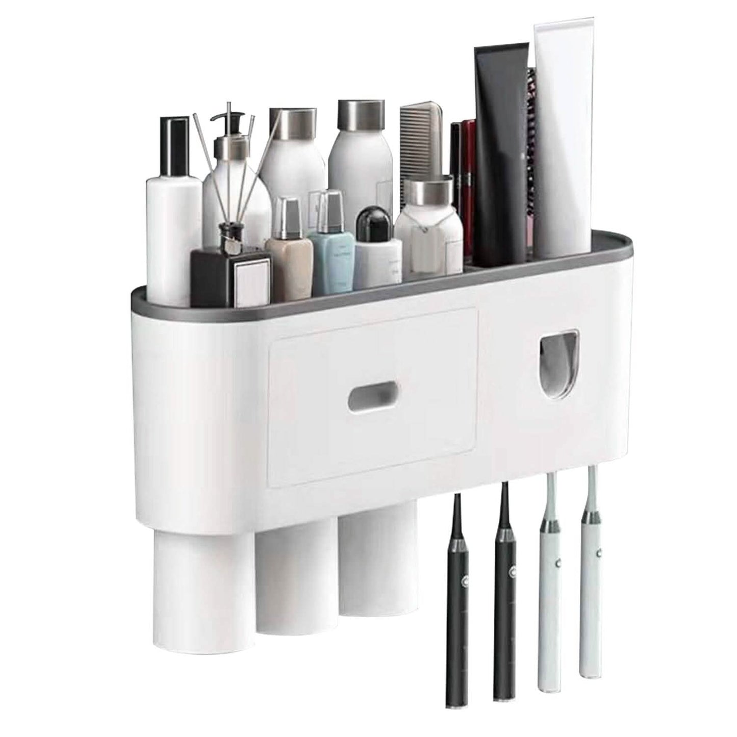Multifunctional Wall Mount Toothbrush Holder Rack Organizer DailySale