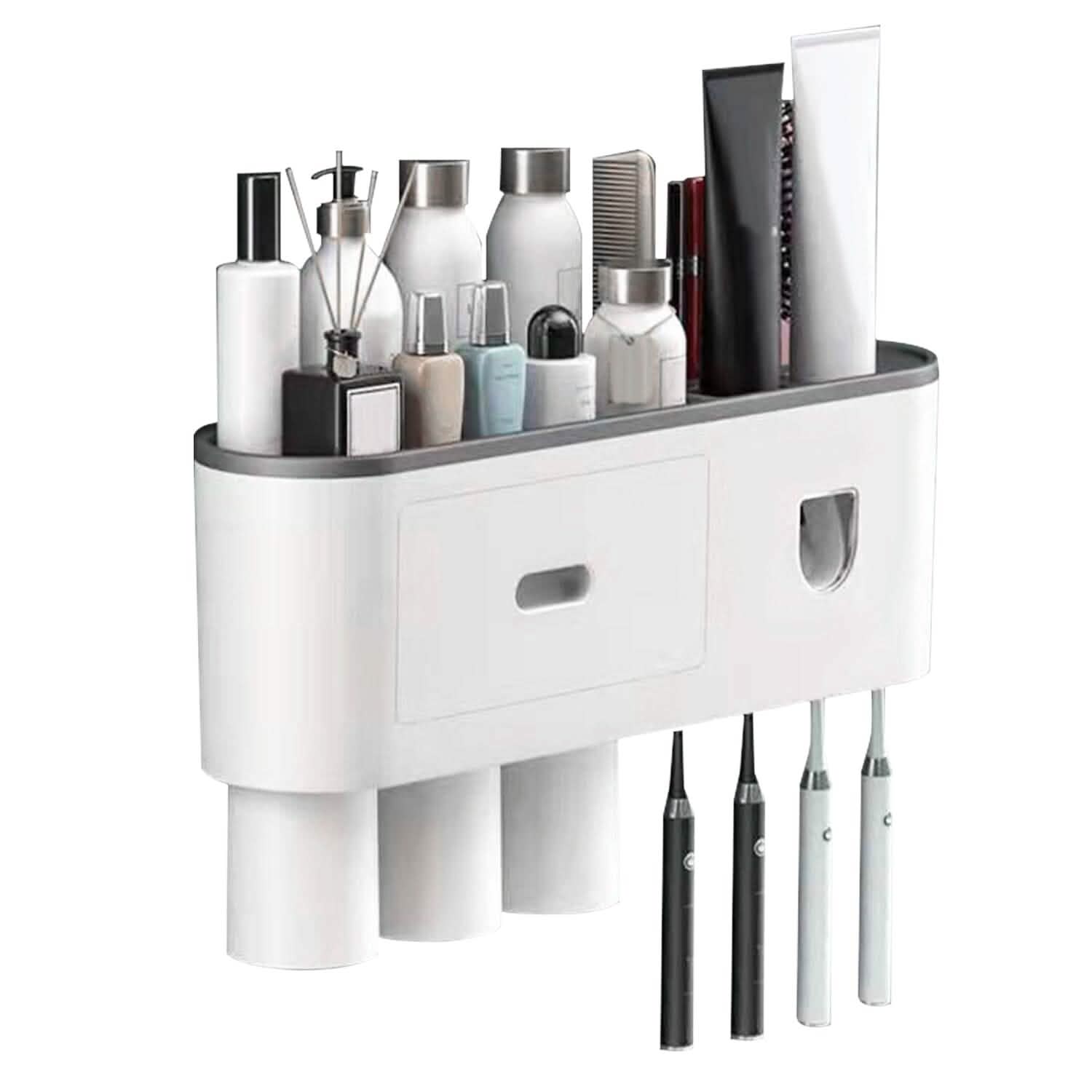 Multifunctional Wall Mount Toothbrush Holder Rack Organizer DailySale