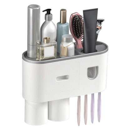 Multifunctional Wall Mount Toothbrush Holder Rack Organizer DailySale