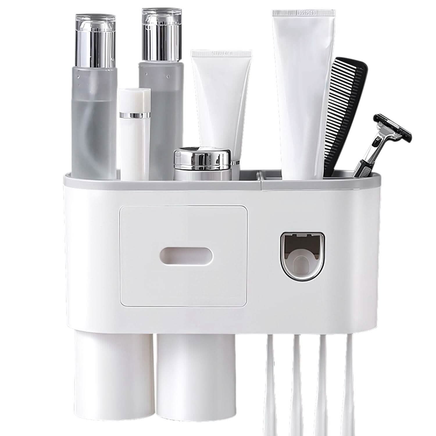 Multifunctional Wall Mount Toothbrush Holder Rack Organizer DailySale