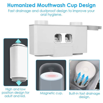 Multifunctional Wall Mount Toothbrush Organizer DailySale