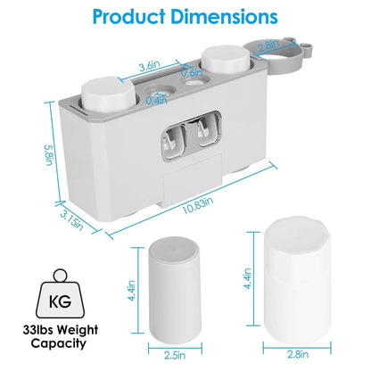 Multifunctional Wall Mount Toothbrush Organizer DailySale