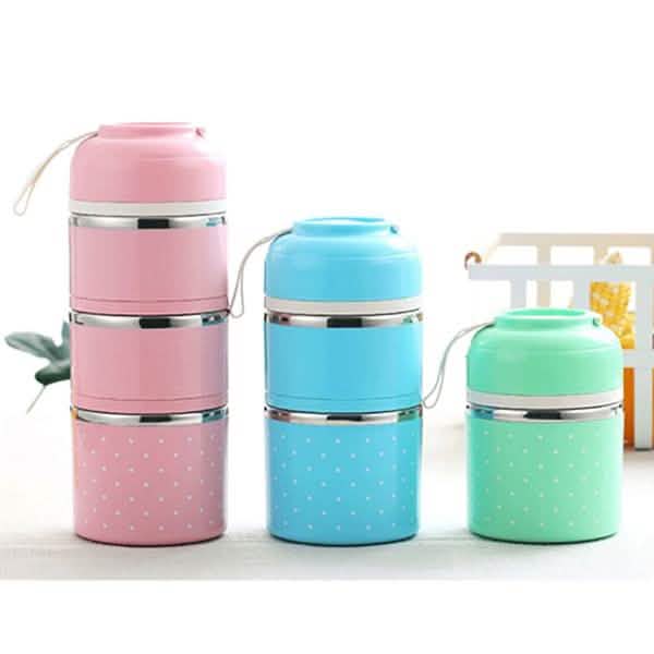 Multilayer Cute Thermal Lunch Box Stainless Steel Food Container DailySale