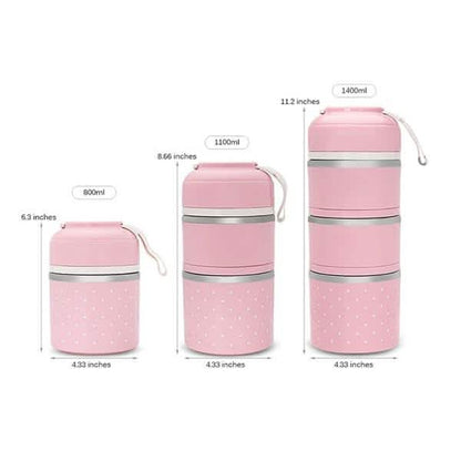 Multilayer Cute Thermal Lunch Box Stainless Steel Food Container DailySale