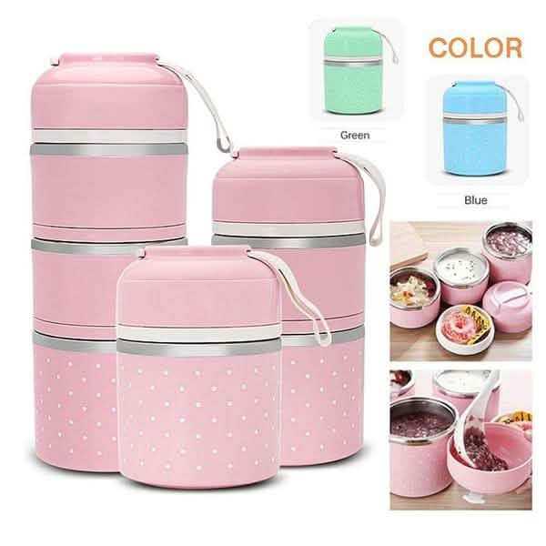Multilayer Cute Thermal Lunch Box Stainless Steel Food Container DailySale