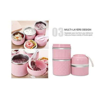 Multilayer Cute Thermal Lunch Box Stainless Steel Food Container DailySale