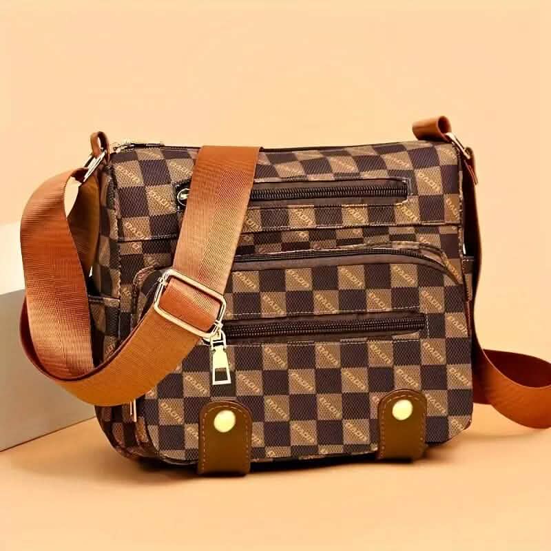 Multiple Pockets Trendy Plaid Crossbody Bag DailySale